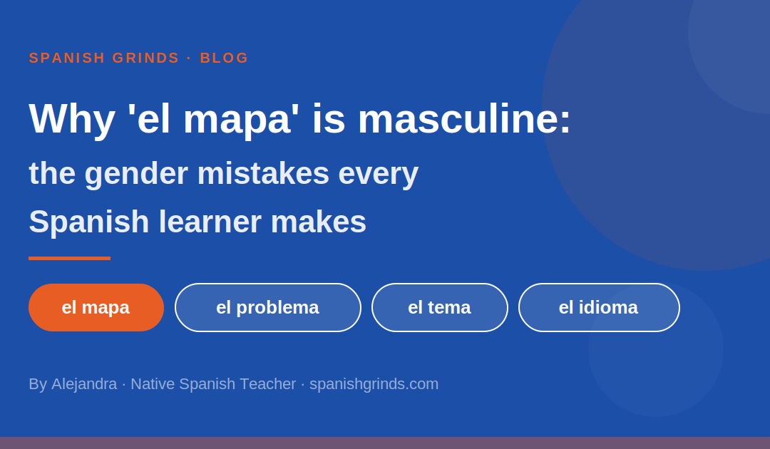 Why “el mapa” is masculine: the Spanish gender mistakes every learner makes